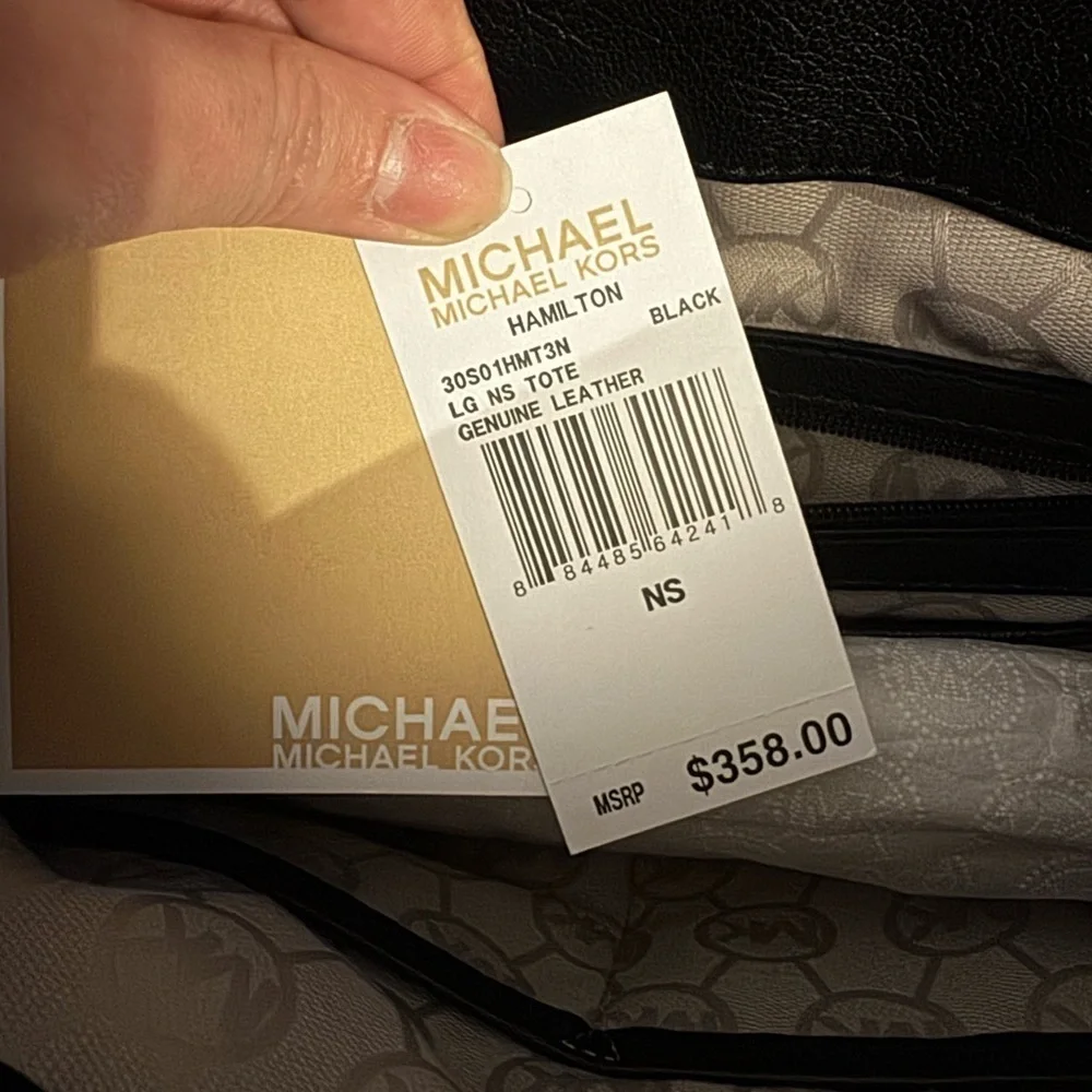 Michael Kors Hamilton Large NS Tote Black Leather